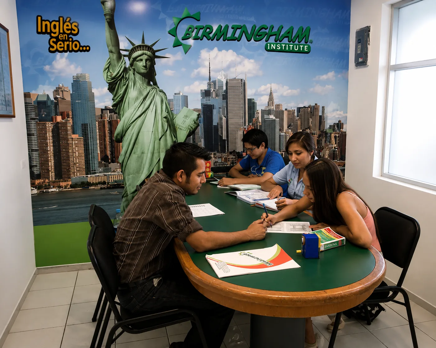 Alumnos en clase de inglés en Gómez Palacio