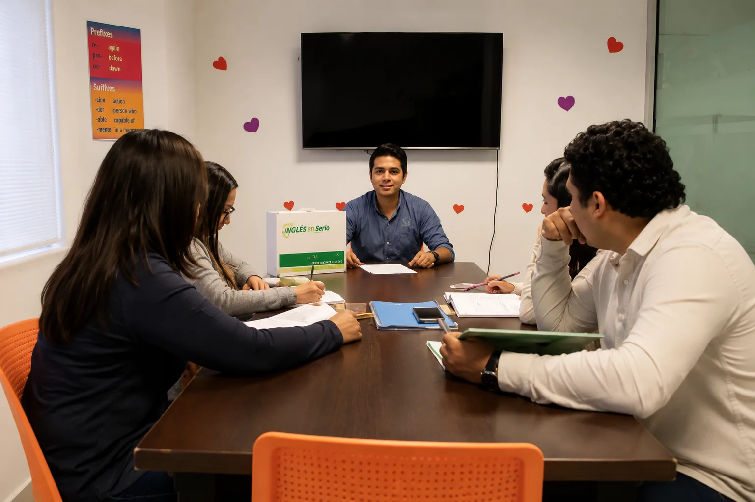 Clase de inglés en la escuela Fresno